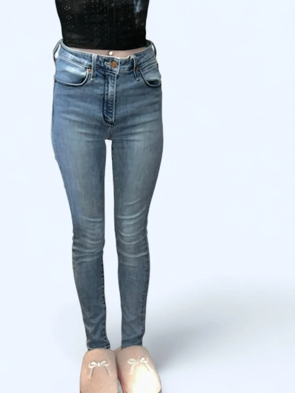 Abercrombie & Fitch Simone High Rise Super Skinny Jeans - Light Blue Denim
